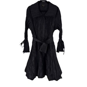 Vintage Jerry‎ T Womens Lightweight Jacket Large Black Crinkle Fairy Grunge